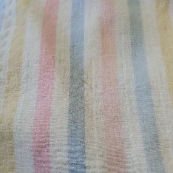 Vandenberg vintage long zipper light weight Robe. Size Medium, striped. Pockets - Picture 11 of 12